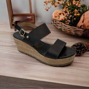 Steve Madden Waria Women’s Size 6.5M Black Wedge Shoes